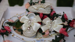 Adorable Baby Mary Janes with Faux Pearls and Delicate Flowers - Aruba Stylez